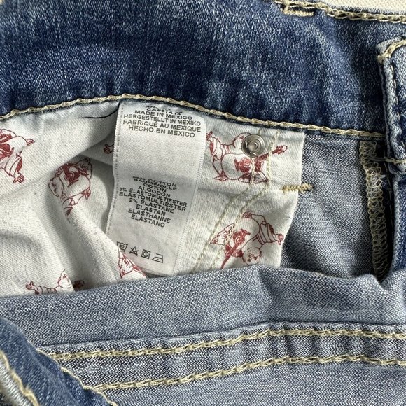 True Religion Men 36x34 Rocco No Flap Big T Relaxed Skinny Jeans Distressed ￼‎ - Picture 9 of 12
